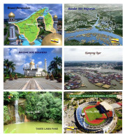 Brunei 6 New Postcards - Brunei
