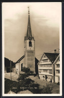 AK Schwellbrunn /App, Strassenpartie Mit Kirche  - Schwellbrunn