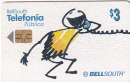 ECUADOR - Cartoon On Phone, Used - Ecuador