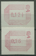 Großbritannien ATM 1984 Automatenmarken Satz 2 Werte ATM 1.2 S1 Postfrisch - Post & Go (automatenmarken)