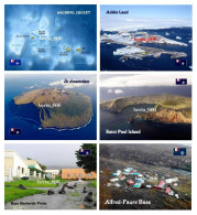 TAAF French Southern And Antarctic Lands UNESCO 6 New Postcards - TAAF : Franse Zuidpoolgewesten