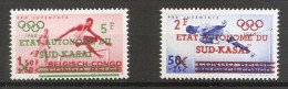 South Kasai 1961 Mi 16-17 Rome Olympic Games Set MNH - Sud-Kasaï