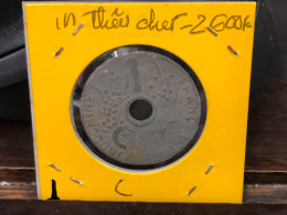 INDO CHINA VIET NAM-French Indochina 1 Cent 1940-1941-KM#24.1 1940 1 Cent-zinc(Coin With Hole In The Middle Error-core P - Vietnam