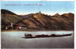 KLOSTERS BORNHOFEN, RUINE LIEBENSTEINE UND STEMBERG, PENICHE COULEUR  REF 27161 - Klosters