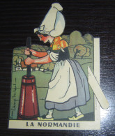 CHROMO CARTON - A DECOUPER AVEC MONTAGE - LA NORMANDIE - Illustrateur  Louis .... - Fleurs