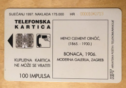 Croatia: 1 Used Chip Phonecard (views From Both Sides) - Art - Painting. Lot #7. - Croatia