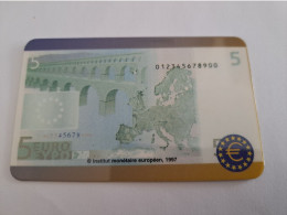 GREAT BRITAIN   20 UNITS   / EURO COINS/ BILJET 5 EURO  / BACK   (date 09/98)  PREPAID CARD / MINT      **19752** - [10] Colecciones