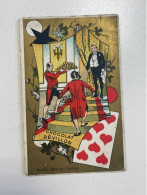 W0480 - Chromo Image - Chocolat Révillon  - Carte à Jouer - Huit De Coeur Noces Bals Et Festins - Revillon