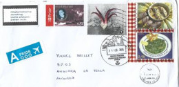 Plats Traditionnels Belges,l'anguille Au Vert & Chicons Au Gratin,sur Lettre 2024,adressée à Andorra,avec Timbres à Date - Briefe U. Dokumente