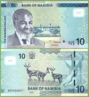 NAMIBIA 10 DOLLARS 2021   P-16b UNC - Namibie