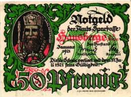 DUITS BANKBILJET   / NOODGELD  50 PFENNIG - Non Classés