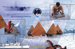 97618 MNH ARGENTINA 2001 50 ANIVERSARIO DEL INSTITUTO ANTARTICO ARGENTINO - Fossils