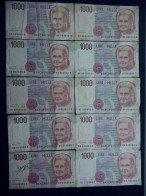 Italy 1000 Lire , Lot ,10 Pieces - Vrac - Billets