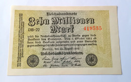 GERMANY - 10 MILLION MARK - 1923 - P 106A - UNC - WATERMARK GRID - PAPER MONEY - CARTAMONETA - - 10 Millionen Mark