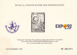 CREXP544 PRUEBA DE EMISION NO CATALOGADA NOV 1991 EXPO 92 NUEVA - Andere & Zonder Classificatie