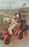 Car - Automobile // Humor Illustrator Unknown No 5. Embossed - Prage 1910 - Altri & Non Classificati