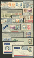 ARGENTINA: 15 Airmail Covers Sent To France In 1938 And 1939, Many Registered, Almost All With Arrival Backstamps, Fanta - Airmail