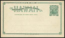 UNITED STATES - HAWAII: Sc.UX3 Postal Card, 1882 3c., Mint, Excellent Quality! - Hawaii