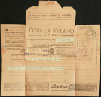 ITALY: Telegram Of The Year 1935 With Interesting ADVERTISEMENTS On Front And Back: Cinzano, Benzene, HOTEL, Travellers' - Unclassified