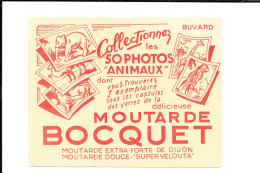 GF536 - BUVARD MOUTARDE BOCQUET - ANIMAUX - Mosterd