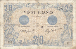 20 F NOIR 29 Août 1904 FAY 09.03 Alph. L.702 - 20 F 1874-1905 ''Noir''