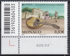 Monaco.2014.EUROPA.Musical Instruments1 ST.MNH - Autres & Non Classés