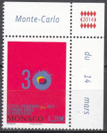 Monaco.2014.30th Anniversary Festival “Spring Of The Arts”.1 ST.MNH - Autres & Non Classés
