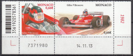 Monaco.2014.Legendary Formula 1 Drivers - Gilles Villeneuve.2 ST.MNH - Autres & Non Classés