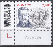 Monaco.2014.Prince Louis II.100 Year Of I WW.1 ST.MNH - Autres & Non Classés