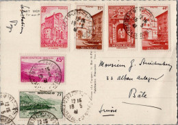20c And 40c Cathedral Of Monaco, 25c St. Nicholas Square, 30c Palace Gate, 45c Panorama Of Monaco And 75c Harbor Of Mont - Covers & Documents