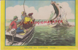 RARE BUVARD PECHE AU TARPON FLORIDE - IMPRIMERIE ARMORICAINE NANTES - Sports