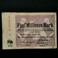 BILLET FUNF 5 MILLIONEN MARK 16 08 1923 PROVINCE DE BOCHUM ALLEMAGNE / GERMANY (REF 10/02/2025) - Non Classés