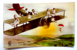 Delcampe - CP..... BEBES SUR UN AVION ET SAUT EN PARACHUTE....ED. CEKO - Babies