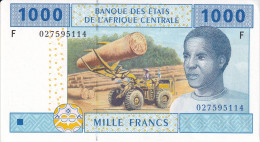 BILLETE DE GUINEA ECUATORIAL DE 1000 FRANCS DEL AÑO 2002 SIN CIRCULAR (UNC) (BANKNOTE) (LETRA F) - Guinée Equatoriale