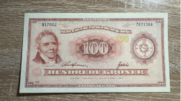 Denmark，100 Kroner，1970，replacement 0J，rare ，GEM UNC Condition - Denmark