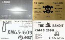 Canada : Lot De 4 QSL (années 1967-1970) Envoyées Vers La Belgique - CB