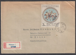 CSSR: 1970, Einschreiben- Fernbrief In EF, Mi. Nr. 1944, 3 Kč H Prager Burg, Nach Mainz,   Tagesstpl. PRIBRAM 1 - Briefe U. Dokumente