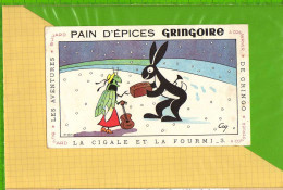 Buvard & Blotting Paper :Pain D'Epices GRINGOIRE  La Cigale Et La Fourmi  3  & Cote 812. 151 - Gingerbread
