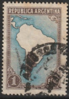 MiNr. 583 Argentinien / 1951, 21. Mai/1952. Freimarke: Landkarte; Mit Einzeichnung Der Argentinischen Zone Der Antarktis - Gebruikt