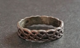 Bague Celtique Argent 925 Années 70 - Taille: 18.4mm - Celtic Ring - Bagues