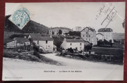 Delcampe - Chalindrey - La Gare Et Les Hotels - Carte Glacée - Chalindrey