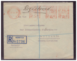 Großbritannien (006152) Einschreiben Mit Freistempler Gelaufen Redditch Nach Berlin Am 20.4.1934 - Covers & Documents