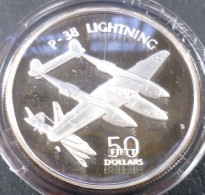 Isole Marshall - 50 Dollari 1991 - Aerei Della II° Guerra Mondiale - P-38 Lightning - KM# 93 - Marshall