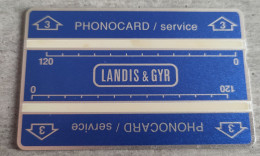 Switzerland - Phonocard Service 3 (604K) [Landis & Gyr TEST CARD] - Switzerland