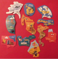 11 Magnets Puzzle Savane Brossard Amérique Europe  Aimant Magnet Image. Vers 2000/2010 - Reclame