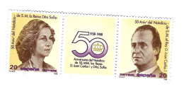 Spagna Trittico 50 Nario Nascita Reali Di Spagna-1988 - Full Sheets