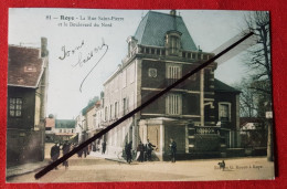 Delcampe - ATTENTION Photo Reproduction  De Carte Postale Ancienne - Roye - La Rue Saint Pierre Et Le Boulevard Du Nord - Roye