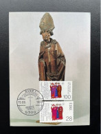 GERMANY 1989 APOSTLE KILIAN KOLONAT TOTNAN MAXIMUM CARD 15-06-1989 DUITSLAND DEUTSCHLAND COMBINED ISSUE WITH IRELAND - 1981-2000