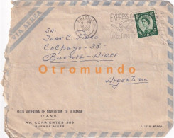 ENVELOPE AND LETTER FLOTA ARGENTINA DE NAVEGACION DE ULTRAMAR BUENOS AIRES ARGENTINA 1960 ENGLAND STAMP BRISTOL POSTMARK - Gebruikt