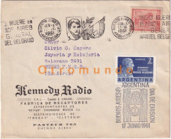 ENVELOPE RECEIVER FACTORY KENNEDY RADIO FABRICA DE RECEPTORES BUENOS AIRES ARGENTINA 1961 - Gebruikt